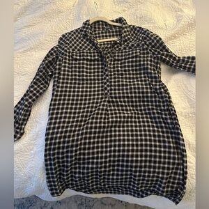 Madewell - Flannel Black and White dress